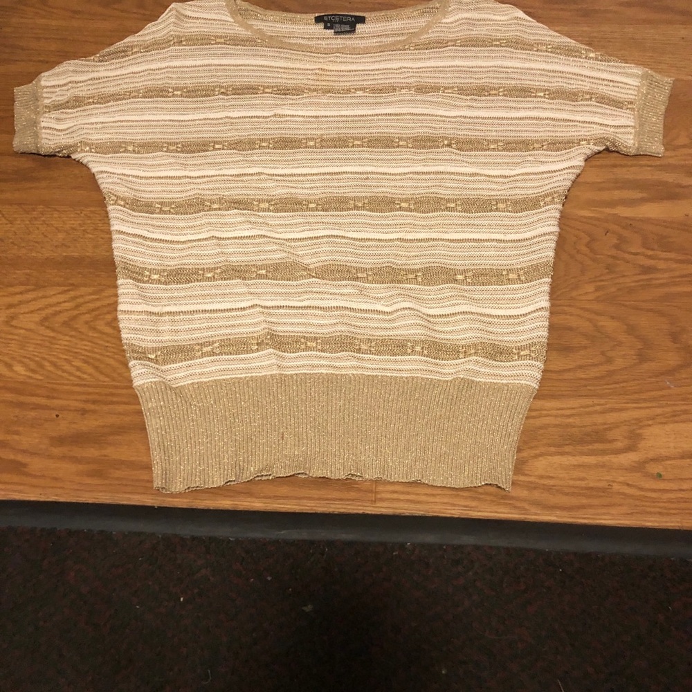 NW Etcetera gold tread top sz S buy 1 get 1 free